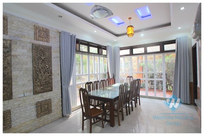 Beautiful villa with garage and garden for rent in Ciputra, Tay Ho